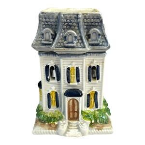 Ceramic House Tea Light Candle Holder Tart Wax Scent Warmer- 2 pieces READ